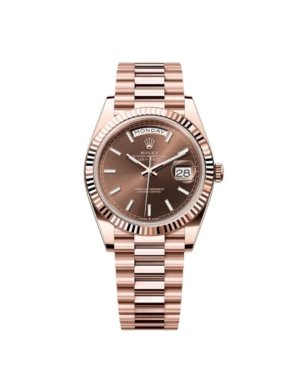 Rolex Day-Date 40 Chocolate Baguette Everose