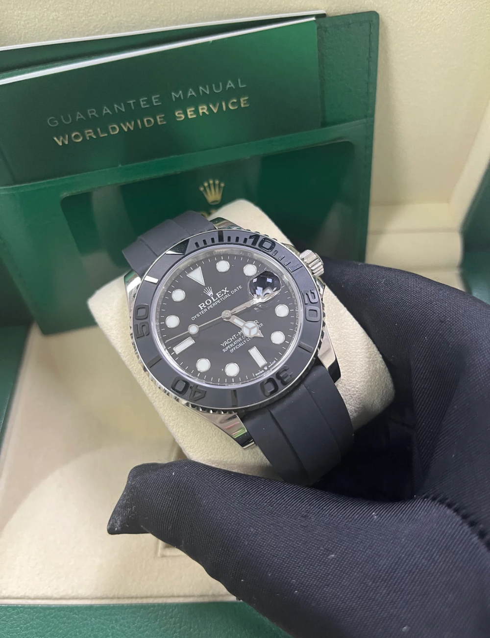 Rolex Yacht-Master 42 Black Dial Oysterflex - Imagem 5