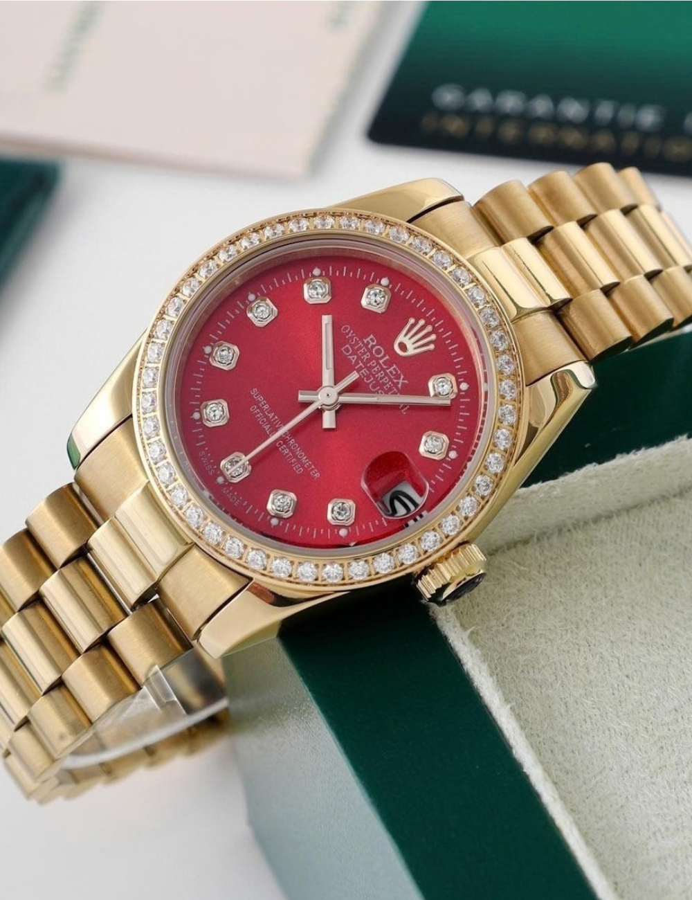 Rolex Datejust “Red Diamond” Yellow Gold - Imagem 2