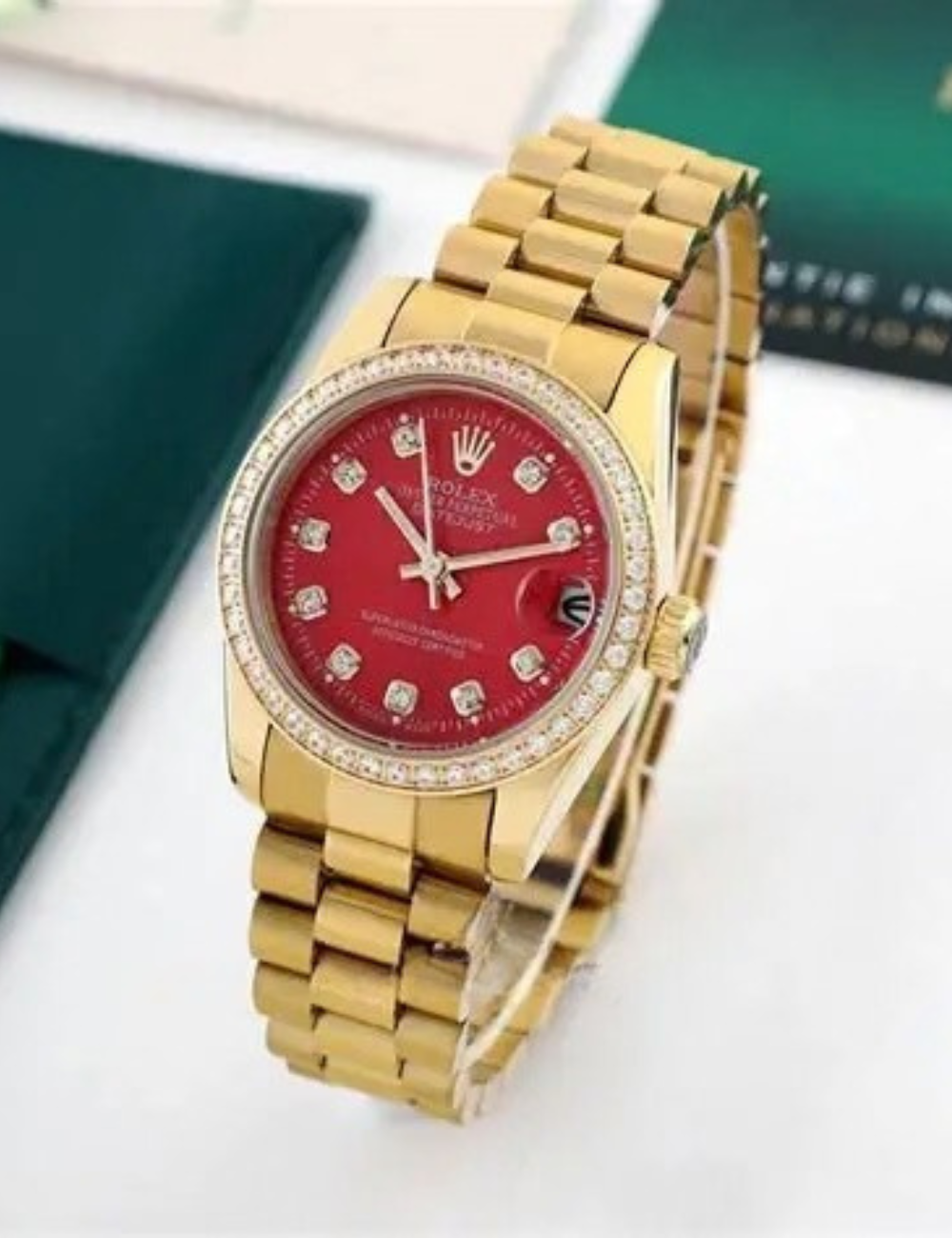 Rolex Datejust “Red Diamond” Yellow Gold - Imagem 3