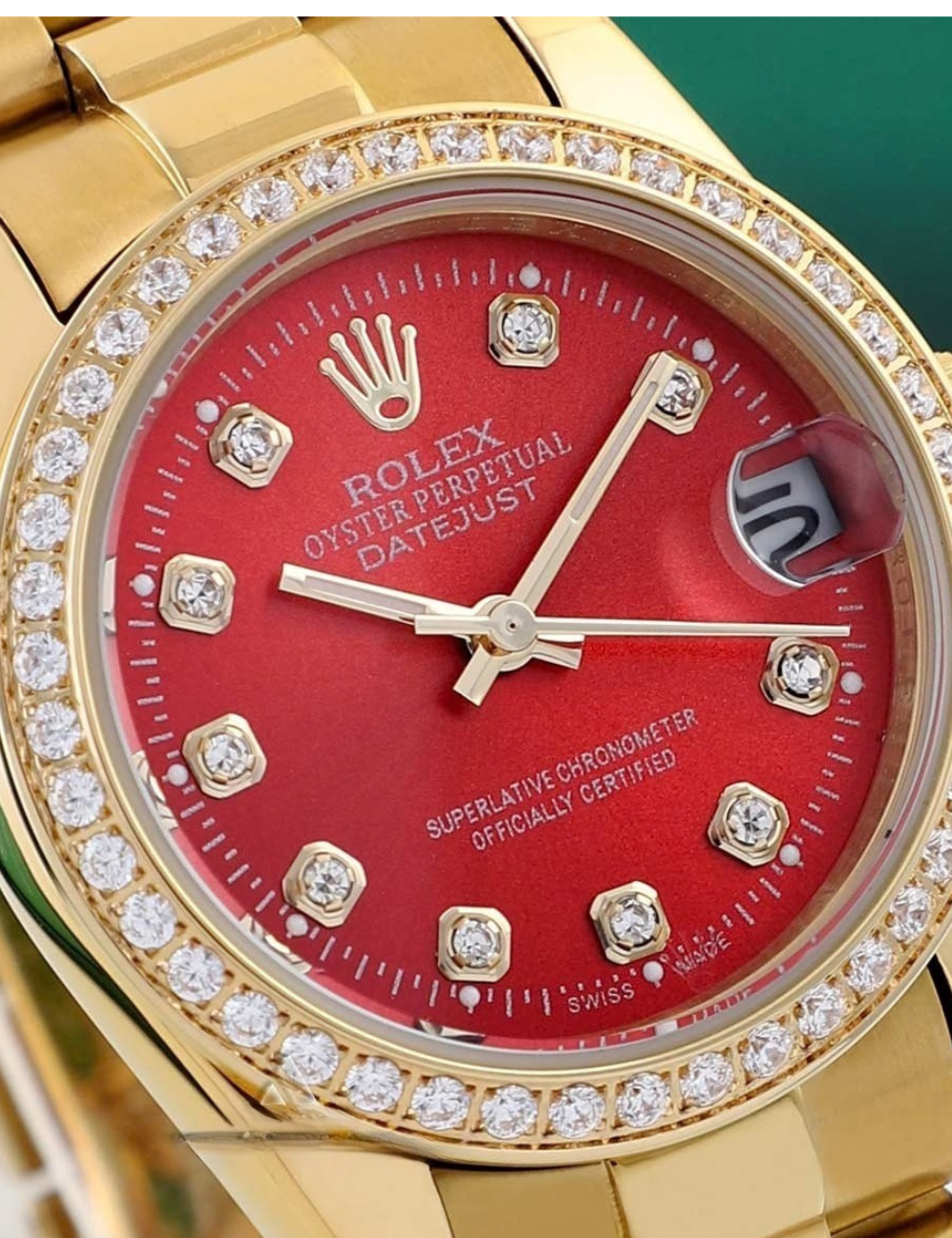 Rolex Datejust “Red Diamond” Yellow Gold - Imagem 4