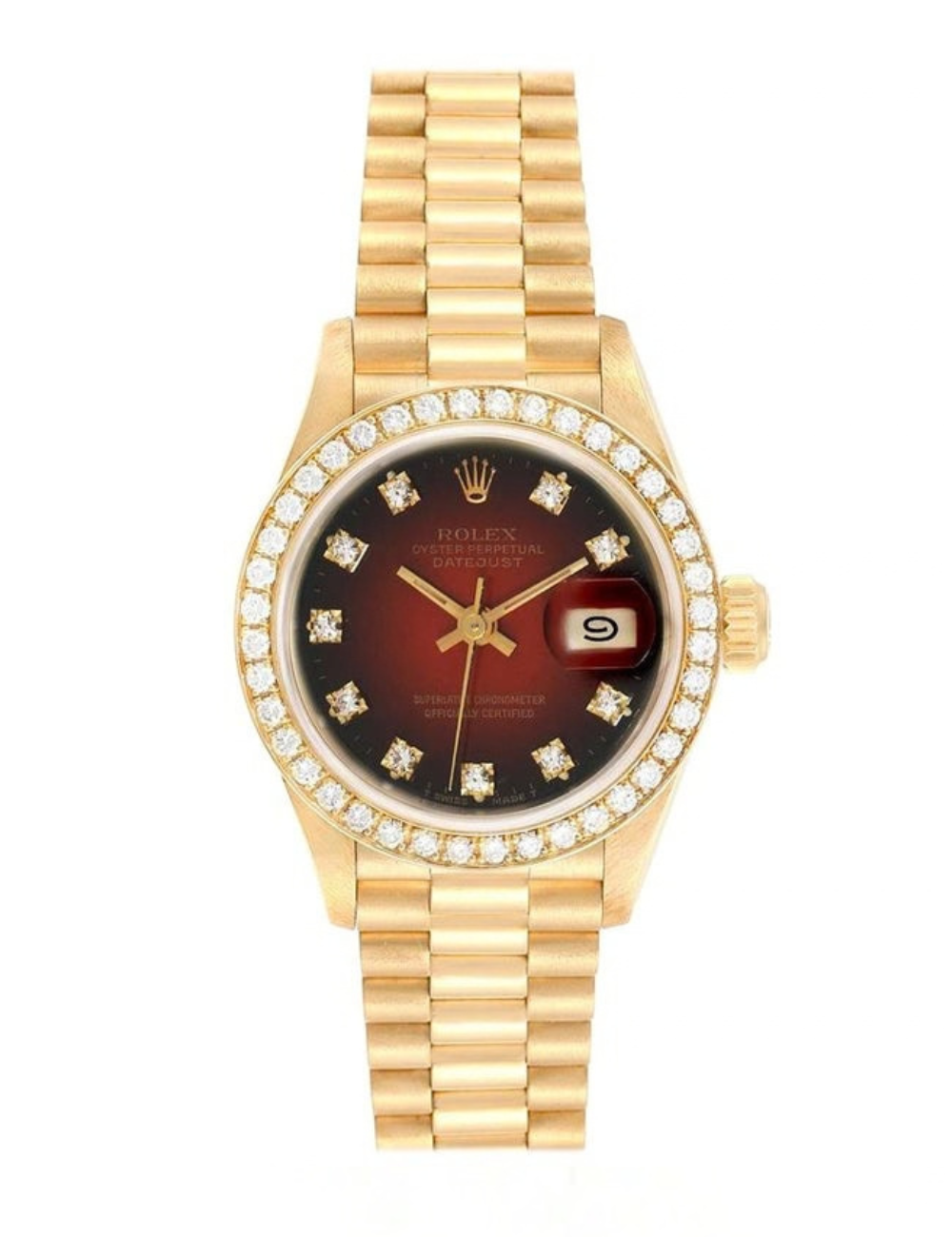 Rolex Datejust “Red Diamond” Yellow Gold