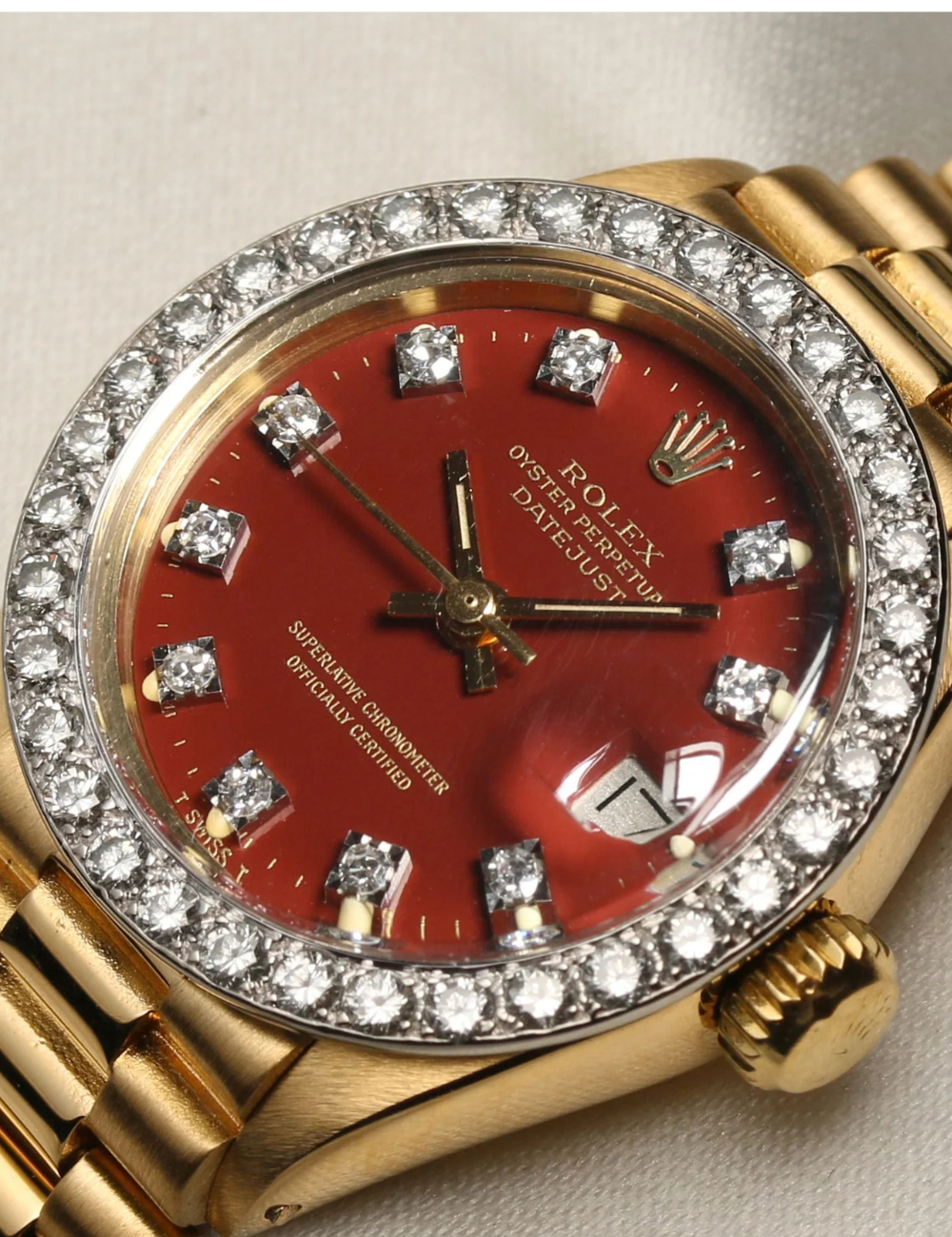 Rolex Datejust “Red Diamond” Yellow Gold - Imagem 5