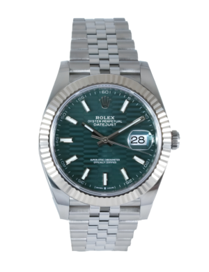Rolex Datejust 41 Verde Canelado Super Clone
