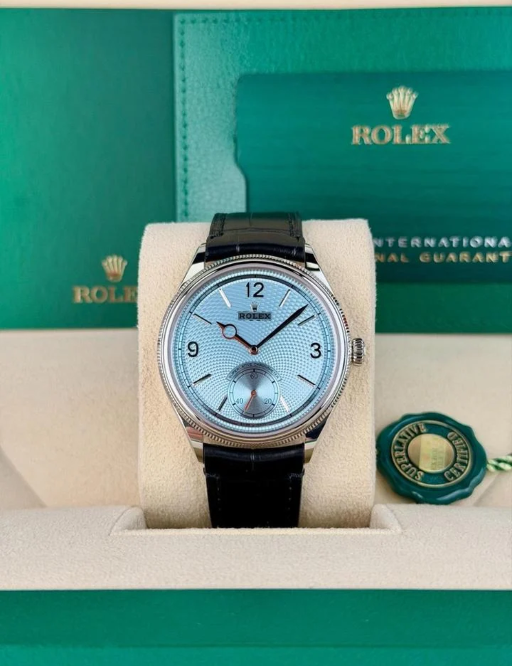 Rolex Perpetual 1908 Platinum Ice Blue - Imagem 2