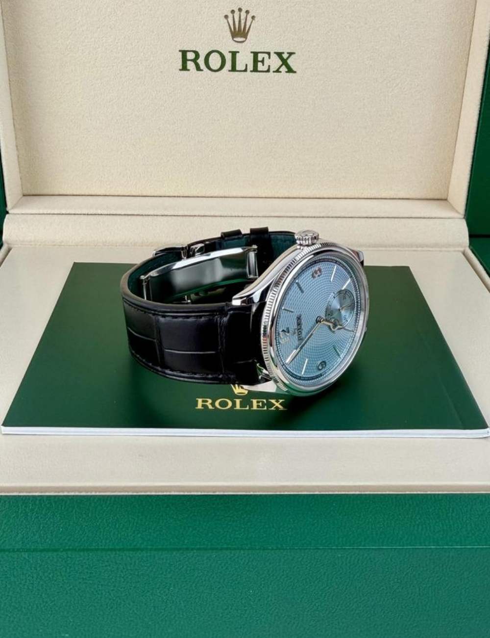 Rolex Perpetual 1908 Platinum Ice Blue - Imagem 9
